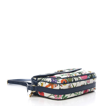 Gucci Canvas Flora Floral Shoulder Bag White Blue Agata Mulitcolor 3 of 9