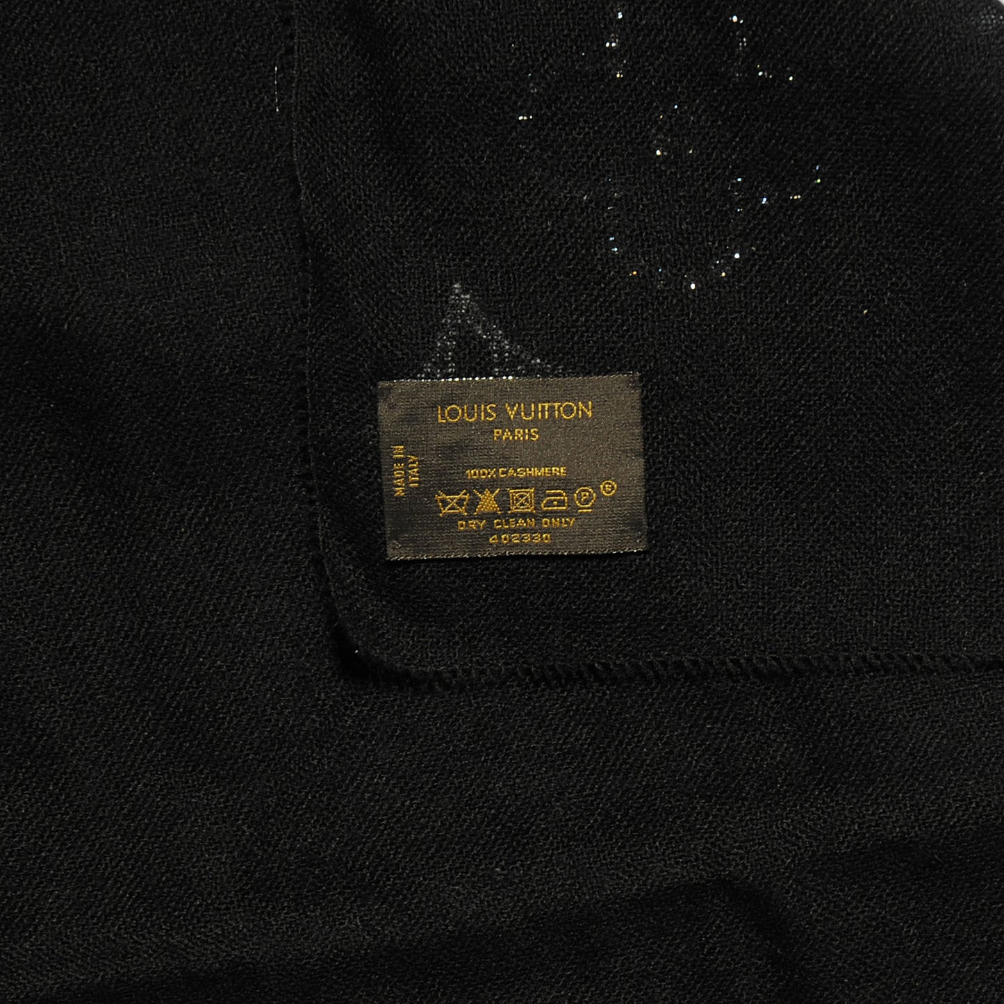 Cashmere Swarovski Crystal Monte Carlo Stole Black