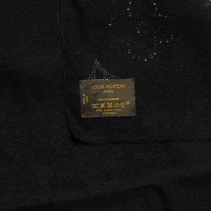 Louis Vuitton Cashmere Swarovski Crystal Monte Carlo Stole Black 3 of 4