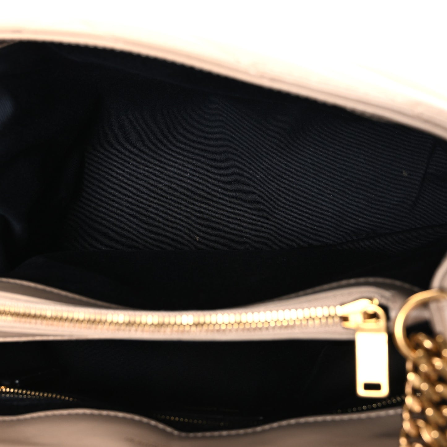Calfskin Y Quilted Monogram Medium Loulou Chain Satchel Dark Beige