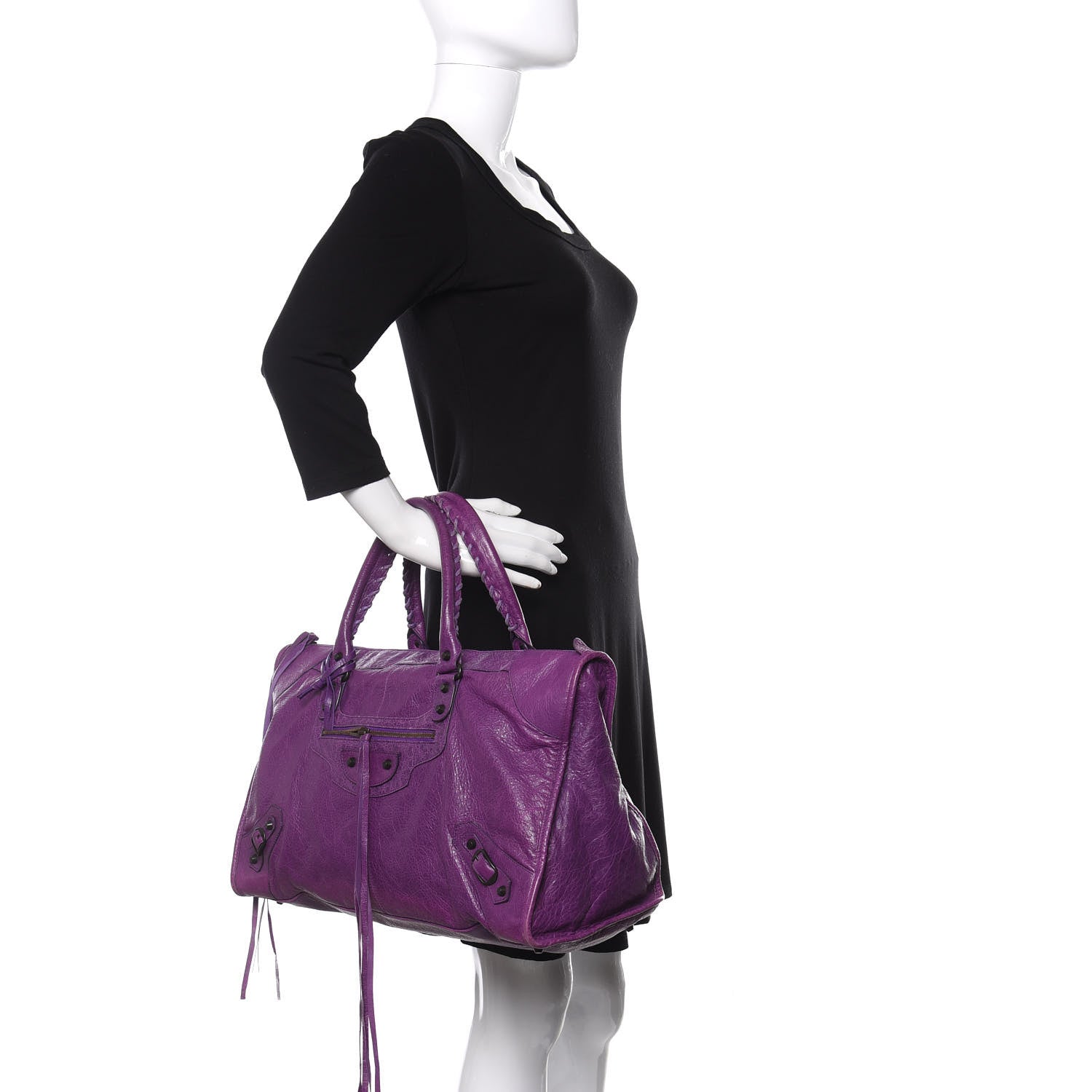 Balenciaga Agneau Classic Hardware Work Ultraviolet 2 of 14