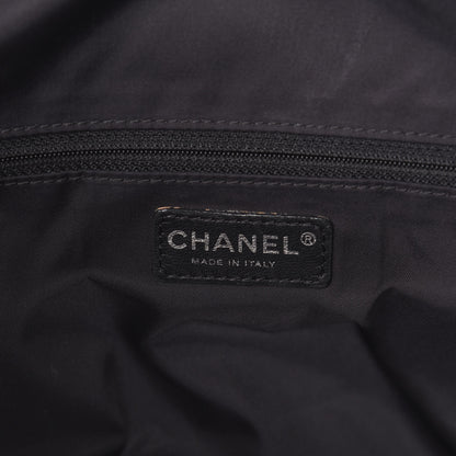 Chanel Coated Canvas Quilted Large Paris Biarritz Tote Black 5 of 10