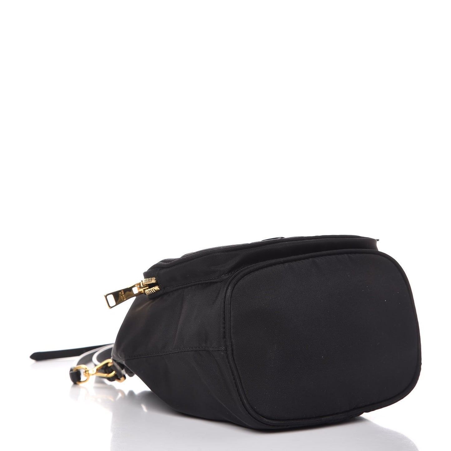 Saffiano Tessuto Nylon Mini Bucket Crossbody Bag Black
