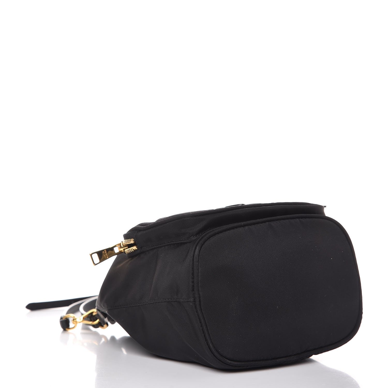 Prada Saffiano Tessuto Nylon Mini Bucket Crossbody Bag Black 5 of 8