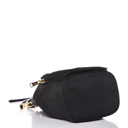 Prada Saffiano Tessuto Nylon Mini Bucket Crossbody Bag Black 5 of 8