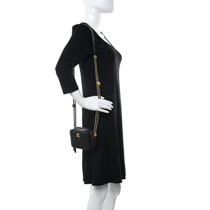 Chanel Caviar Quilted Twist Your Buttons Clutch With Chain Black 2 of 11