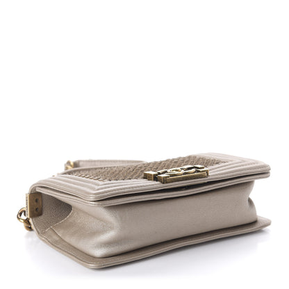 Chanel Metallic Lambskin Small Scaled Boy Flap Gold 4 of 10