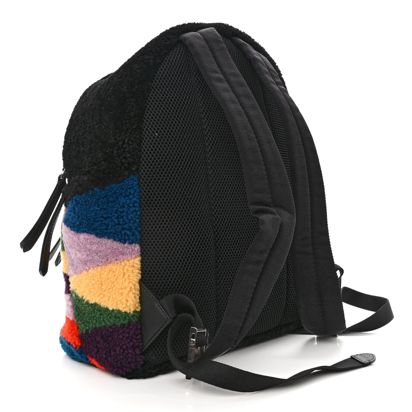 Shearling Monster Backpack Multicolor Black