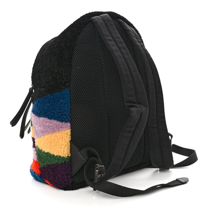 Fendi Shearling Monster Backpack Multicolor Black 3 of 10