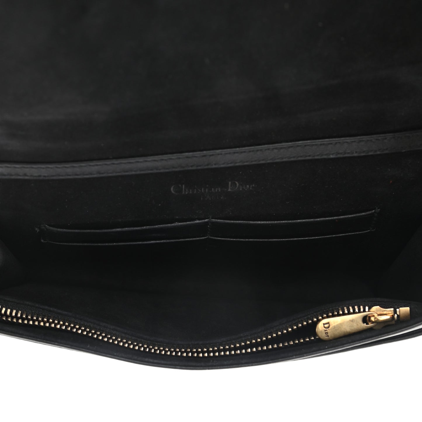 Lambskin Studded Micro Diorama Flap Bag Black