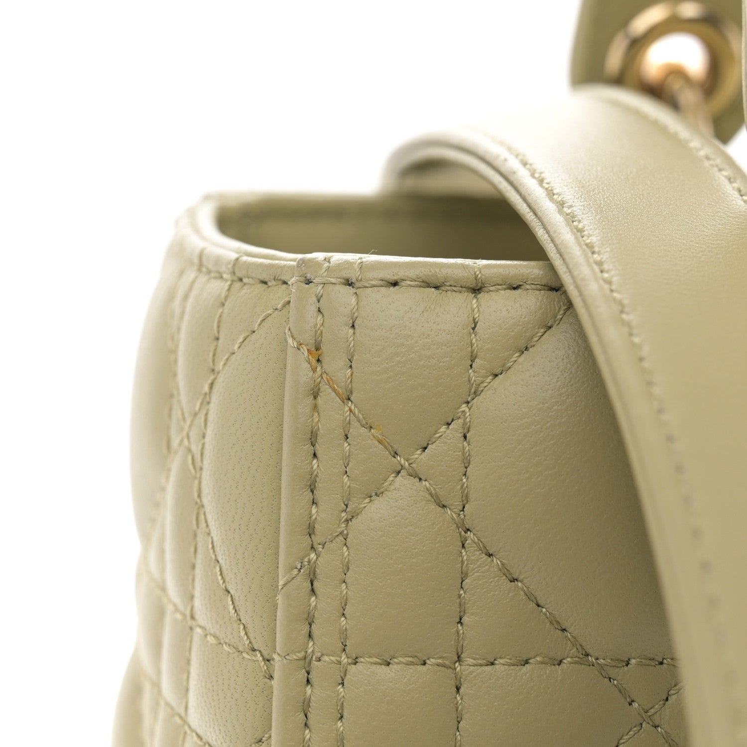 Christian Dior Lambskin Cannage Medium Lady Dior Pastel Peyote Green 11 of 11