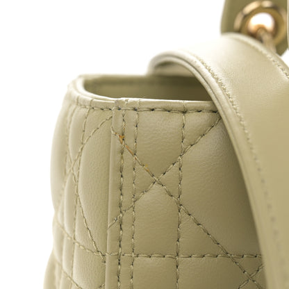 Christian Dior Lambskin Cannage Medium Lady Dior Pastel Peyote Green 11 of 11