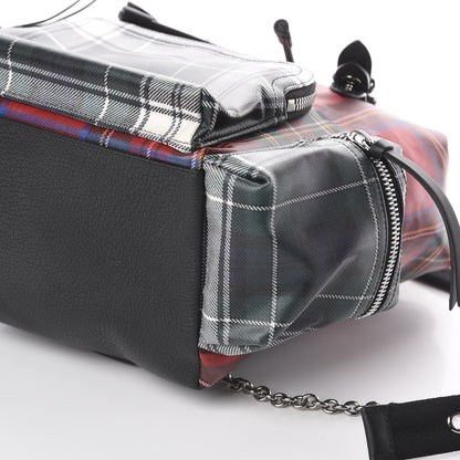 Burberry Laminated Tartan Patchwork Medium Rucksack Backpack Military Red 6 of 9