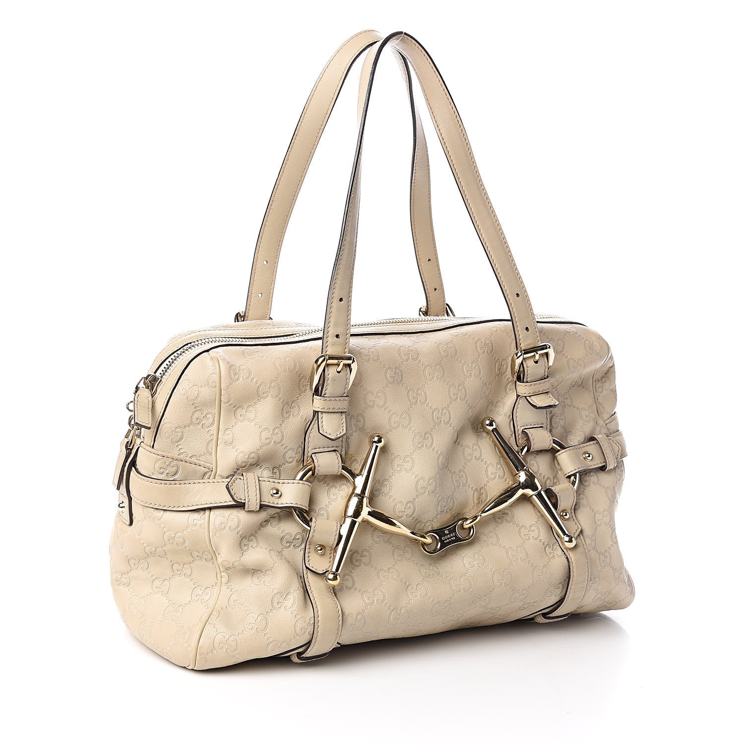 Gucci Guccissima 85th Anniversary Large Boston White 3 of 11