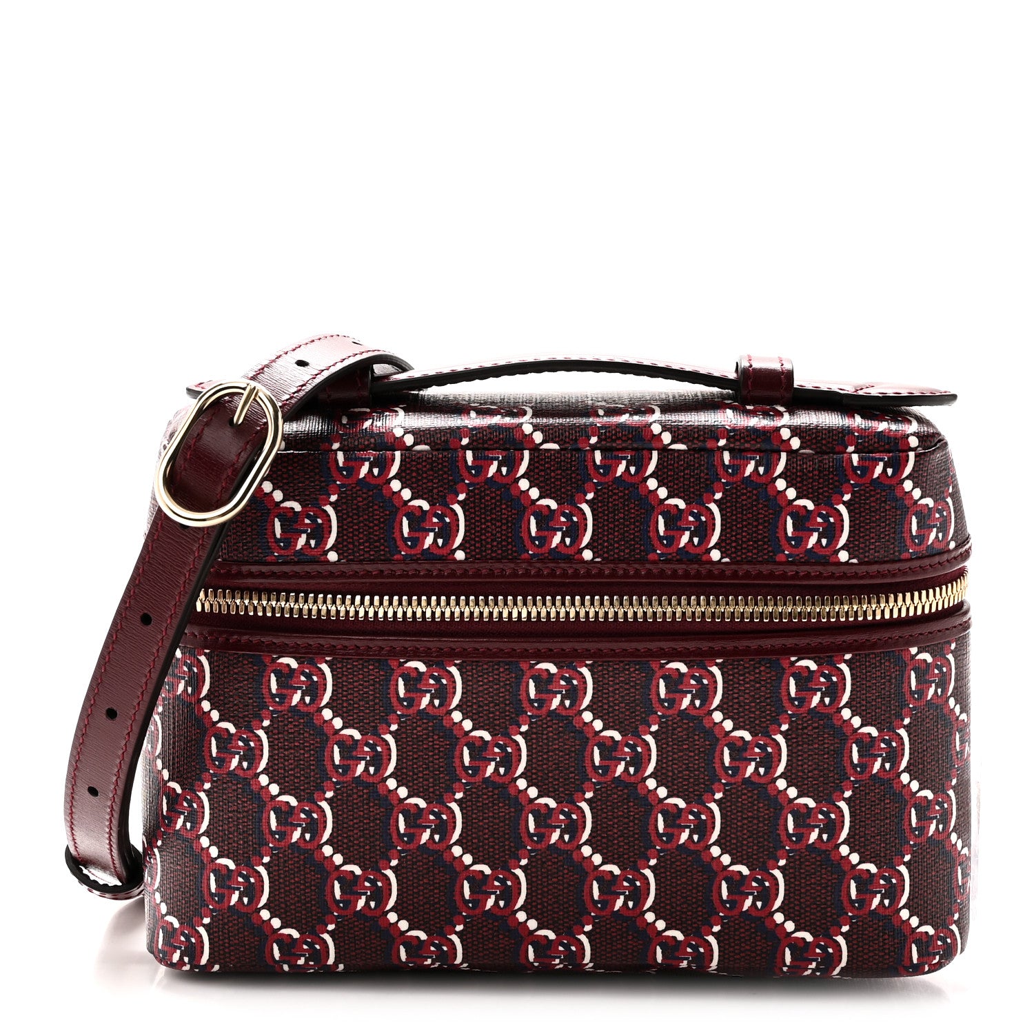 Gucci GG Shadow Supreme Canvas Mini Crossbody Bag Rosso Ancora Red 1 of 9