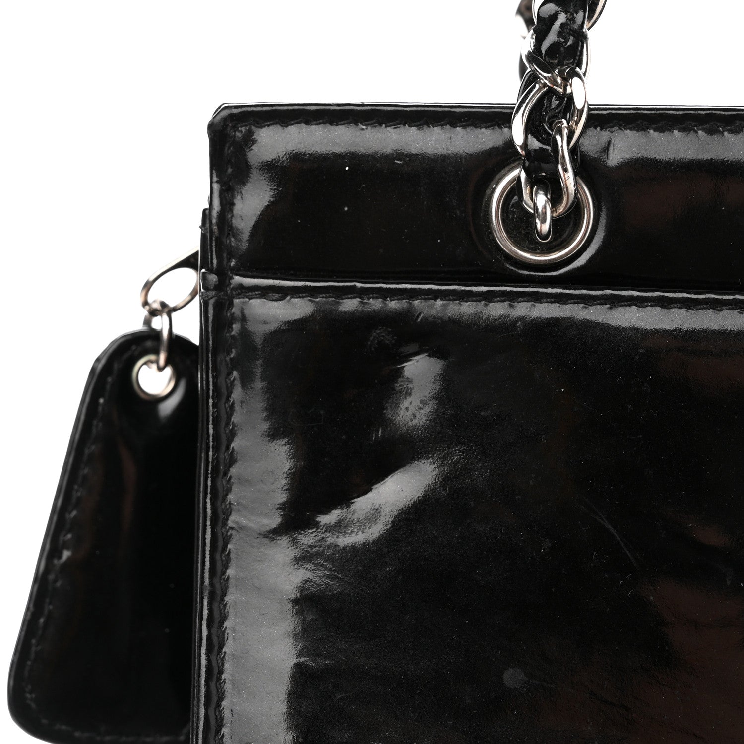 Chanel Patent CC Shoulder Bag Black 10 of 10