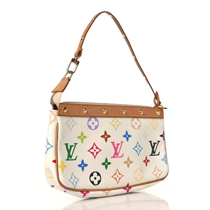 Louis Vuitton Monogram Multicolor Pochette Accessories White 3 of 8