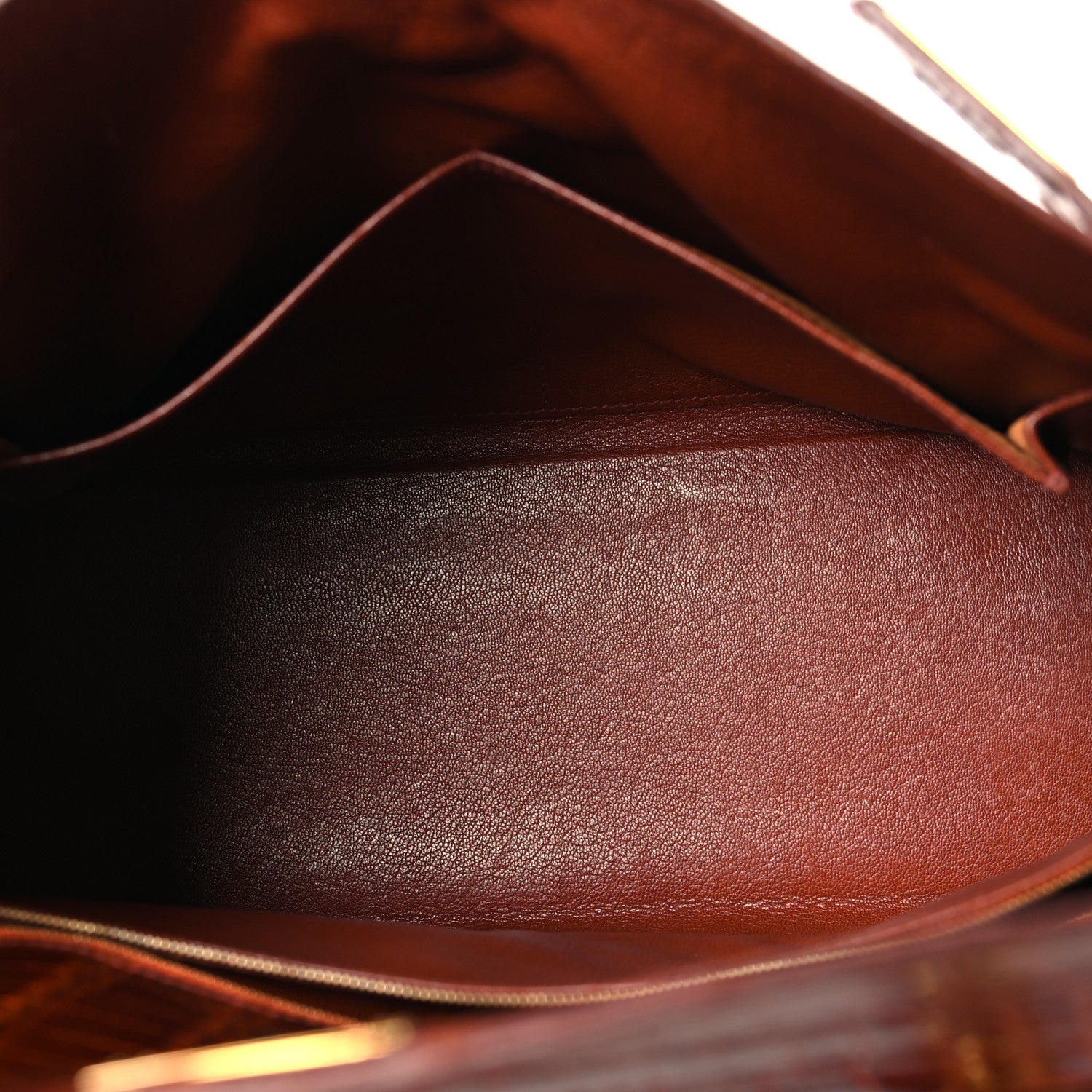 Hermes Shiny Alligator Kelly Retourne 32 Miel 4 of 12