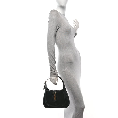 Gucci Boarded Dyana Lux Calfskin Small Jackie 1961 Hobo Black 2 of 10