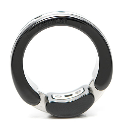Chanel 18K White Gold Black Ceramic Medium Ultra Ring 51 5.75 5 of 5