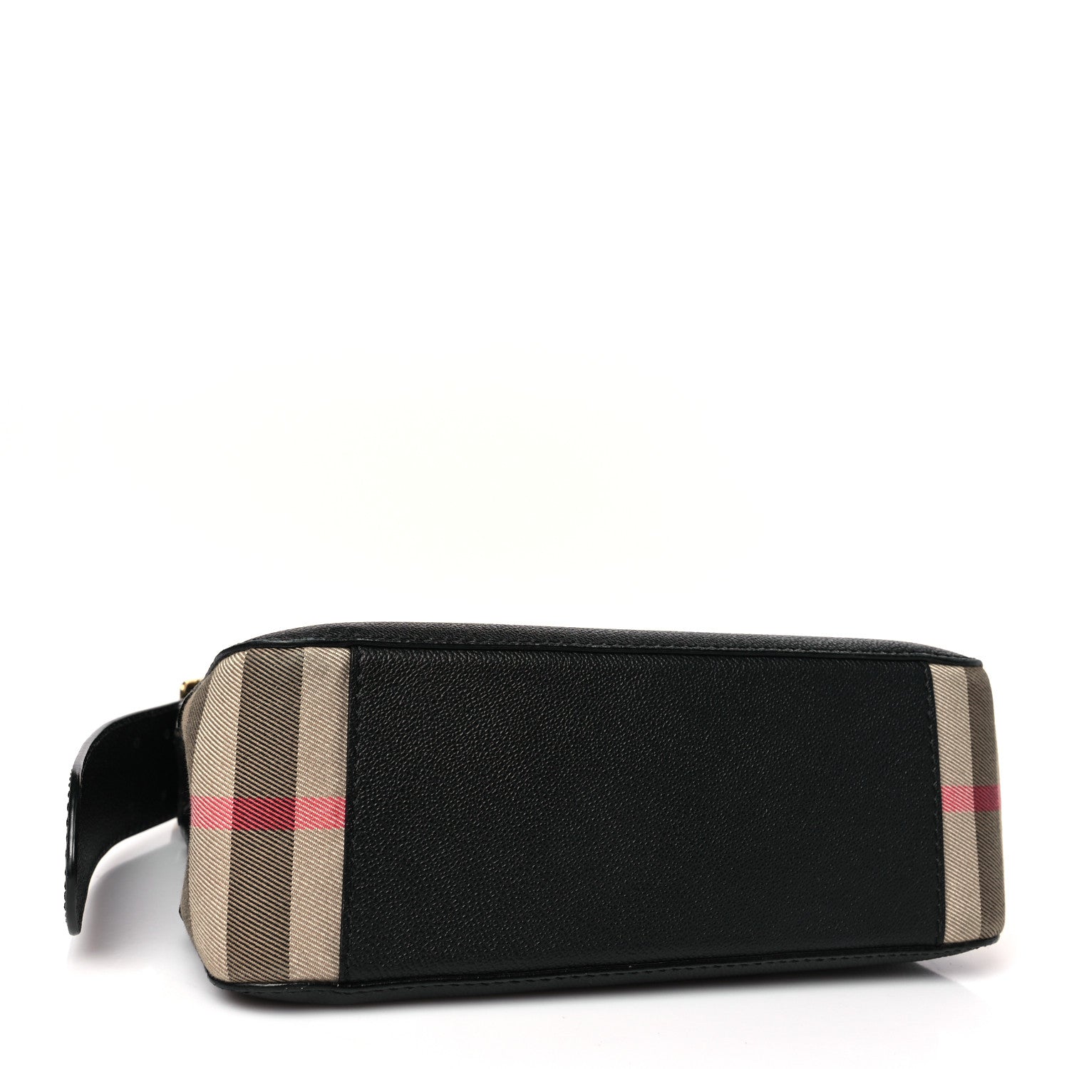 Burberry Soft Grain Calfskin House Check Small Helmsley Crossbody Black 4 of 9