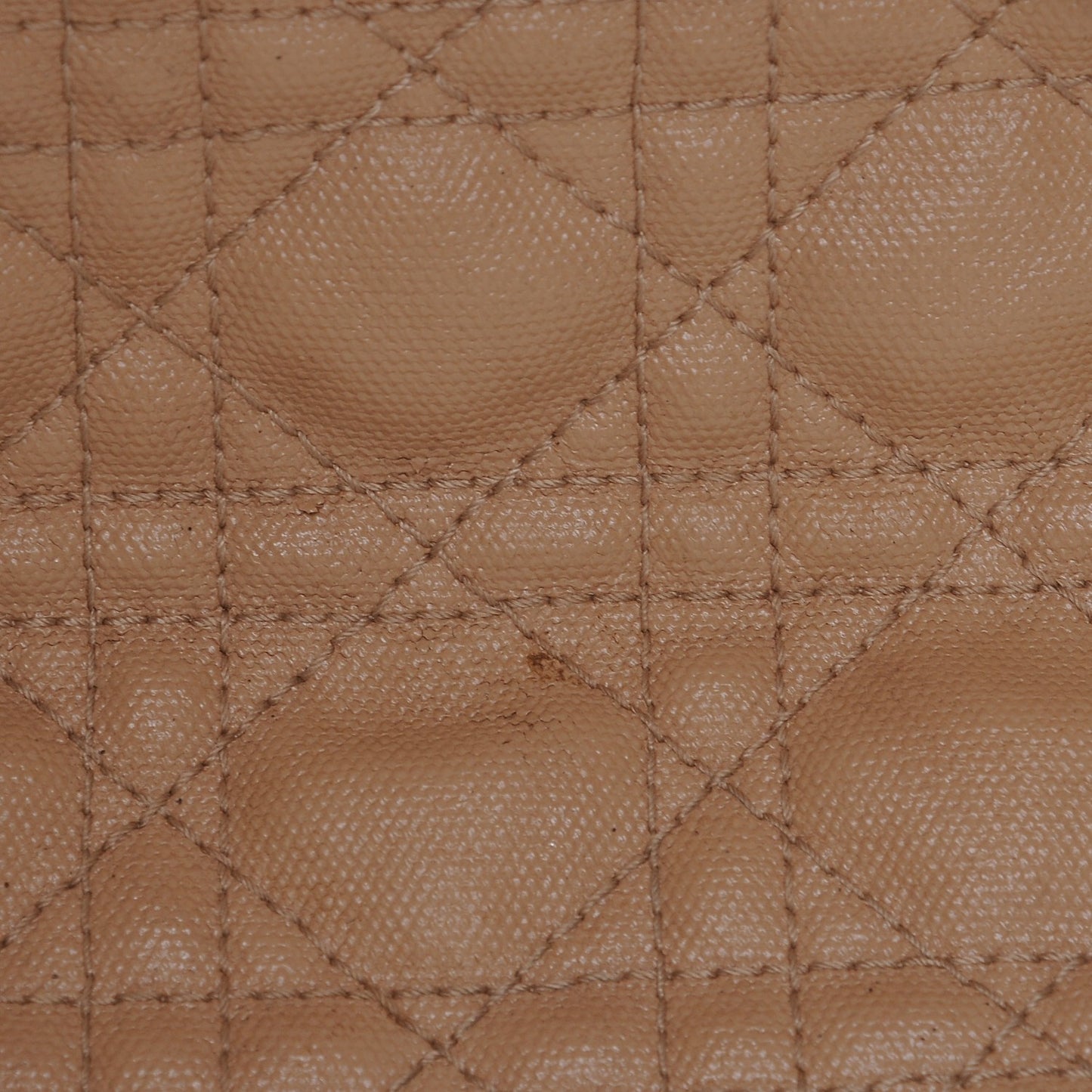 Coated Canvas Cannage Small Panarea Tote Beige