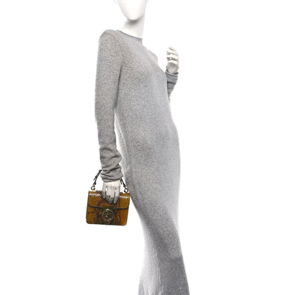 Gucci Snakeskin Small 1973 Top Handle Bag Yellow 2 of 10