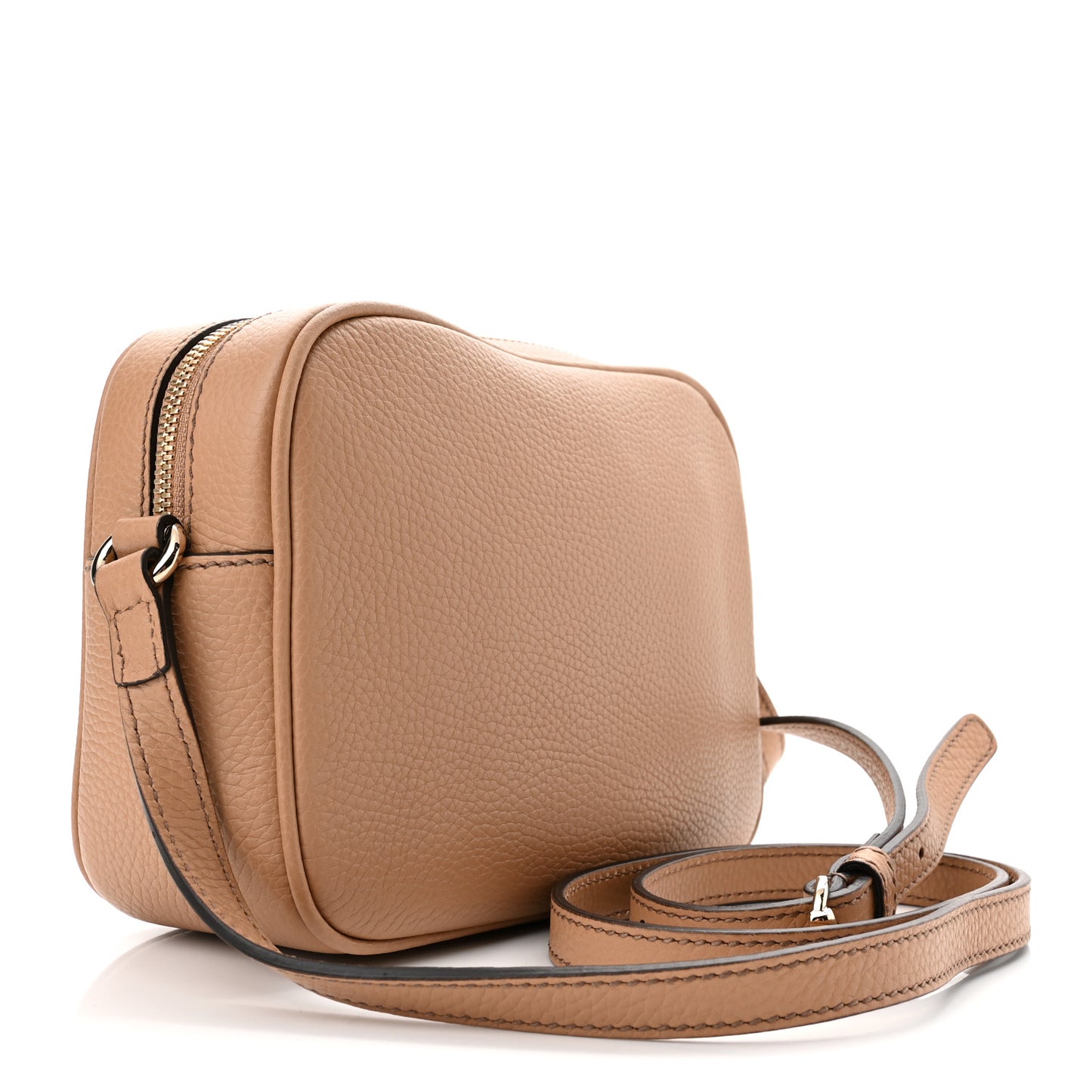 Pebbled Calfskin Small Soho Disco Bag Camelia