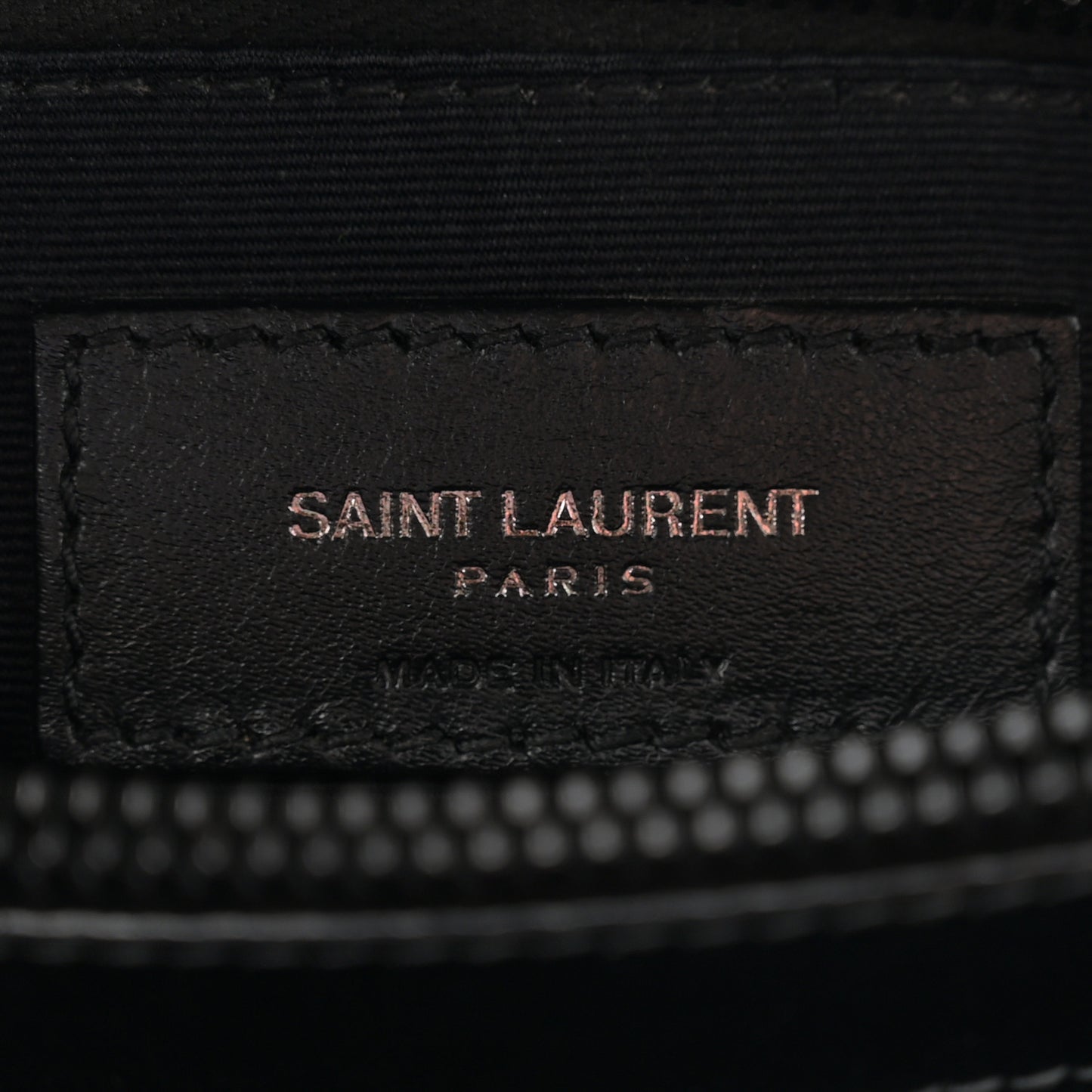 Calfskin Y Quilted Monogram Monochrome Medium Loulou Chain Satchel Black