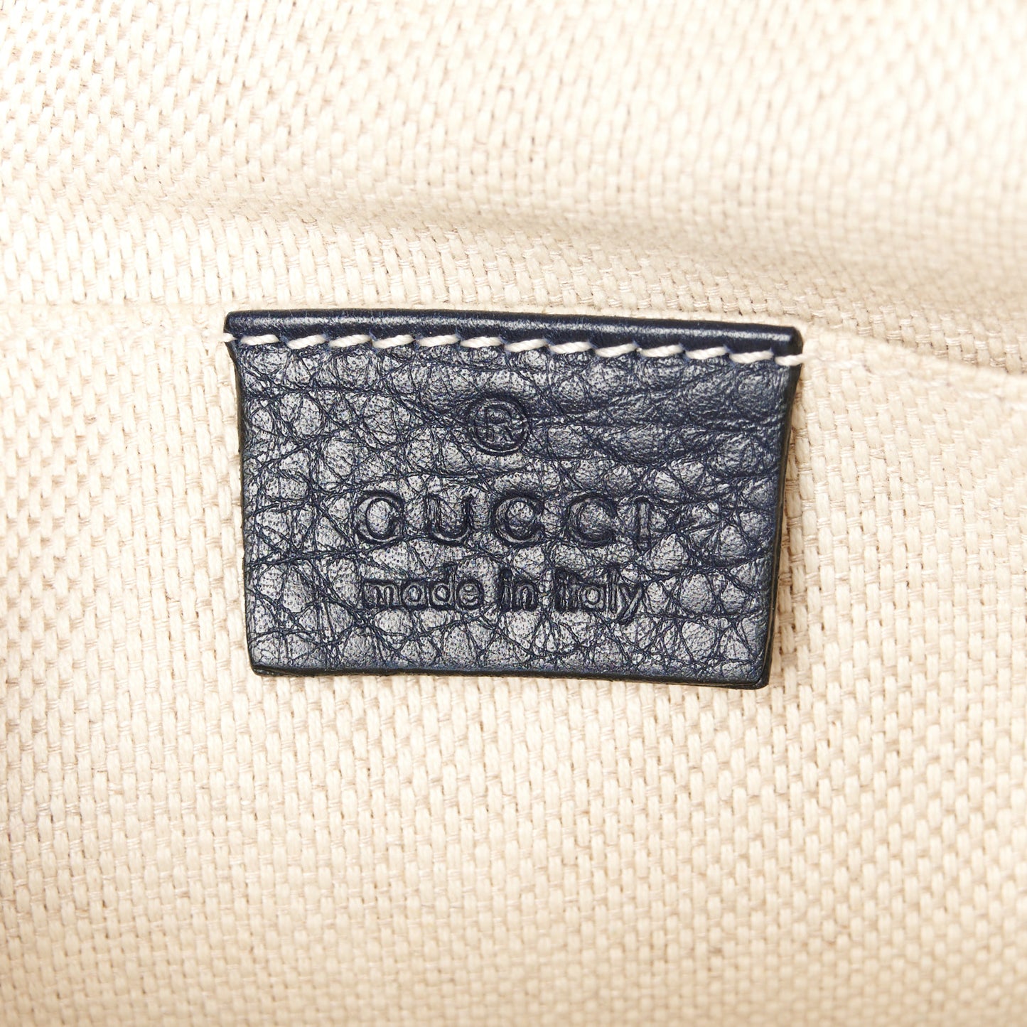 Pebbled Calfskin Small Soho Disco Bag Blue