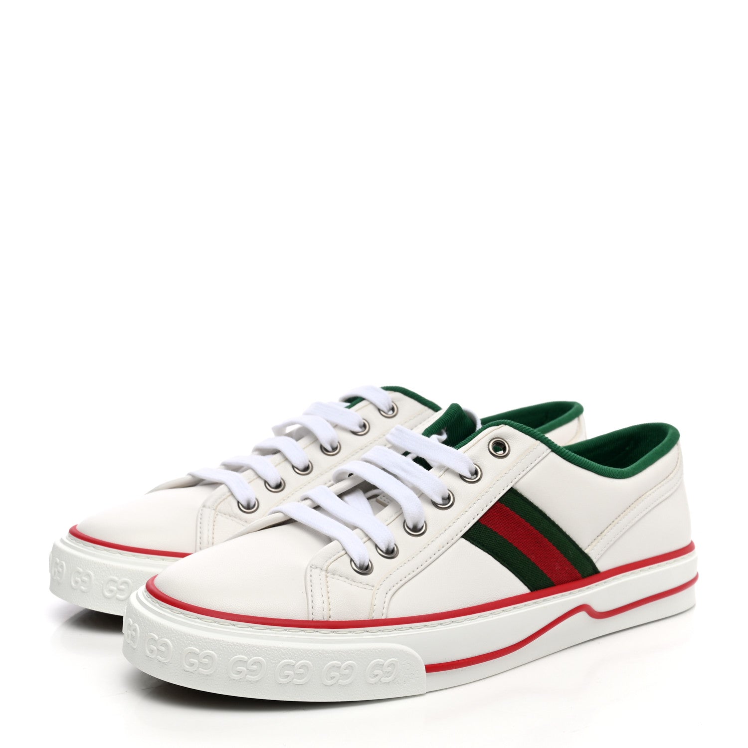 Gucci Canvas Web Womens 1977 Tennis Sneakers 40 White 3 of 9