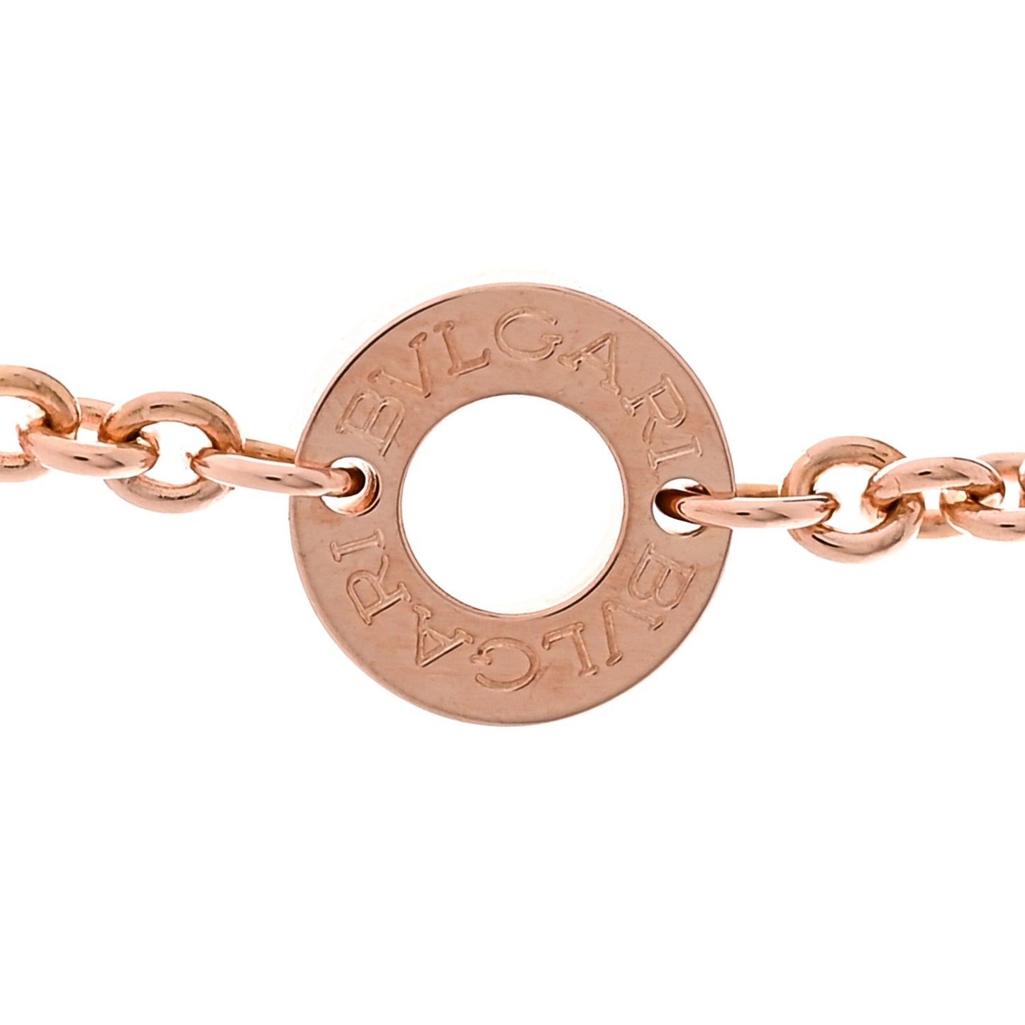 18K Rose Gold Diamond B.Zero1 Open Legends Pendant Necklace