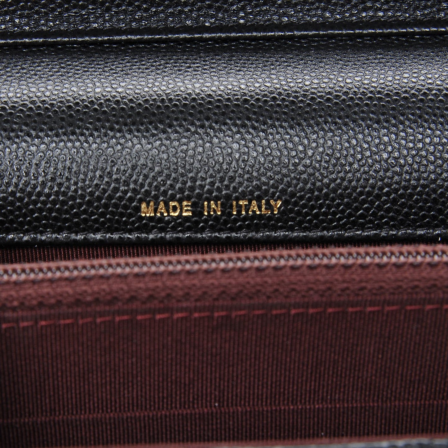 Caviar Quilted Square Wallet On Chain WOC Black