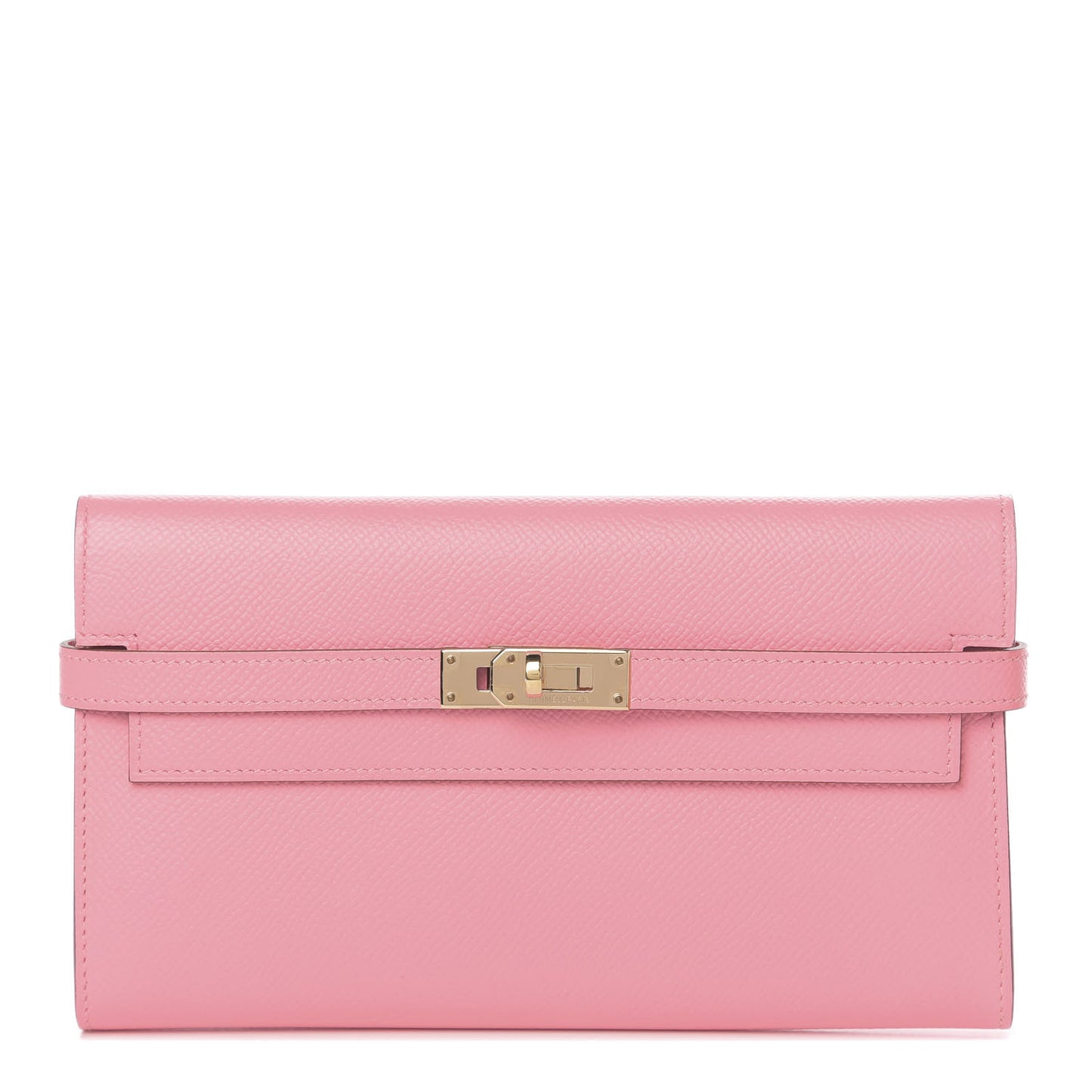 Epsom Kelly Longue Wallet Rose Confetti