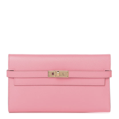 Hermes Epsom Kelly Longue Wallet Rose Confetti 1 of 7