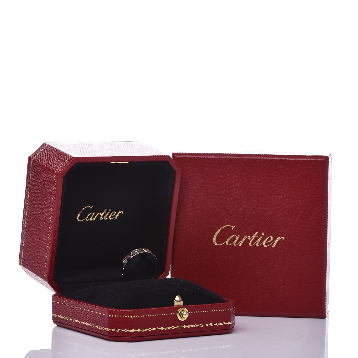 Cartier 18K White Gold Diamond 4mm LOVE Wedding Band Ring 52 6 5 of 5