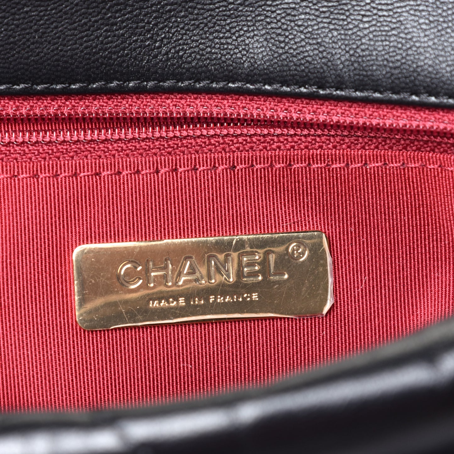 Lambskin Quilted Medium 19 Flap Black