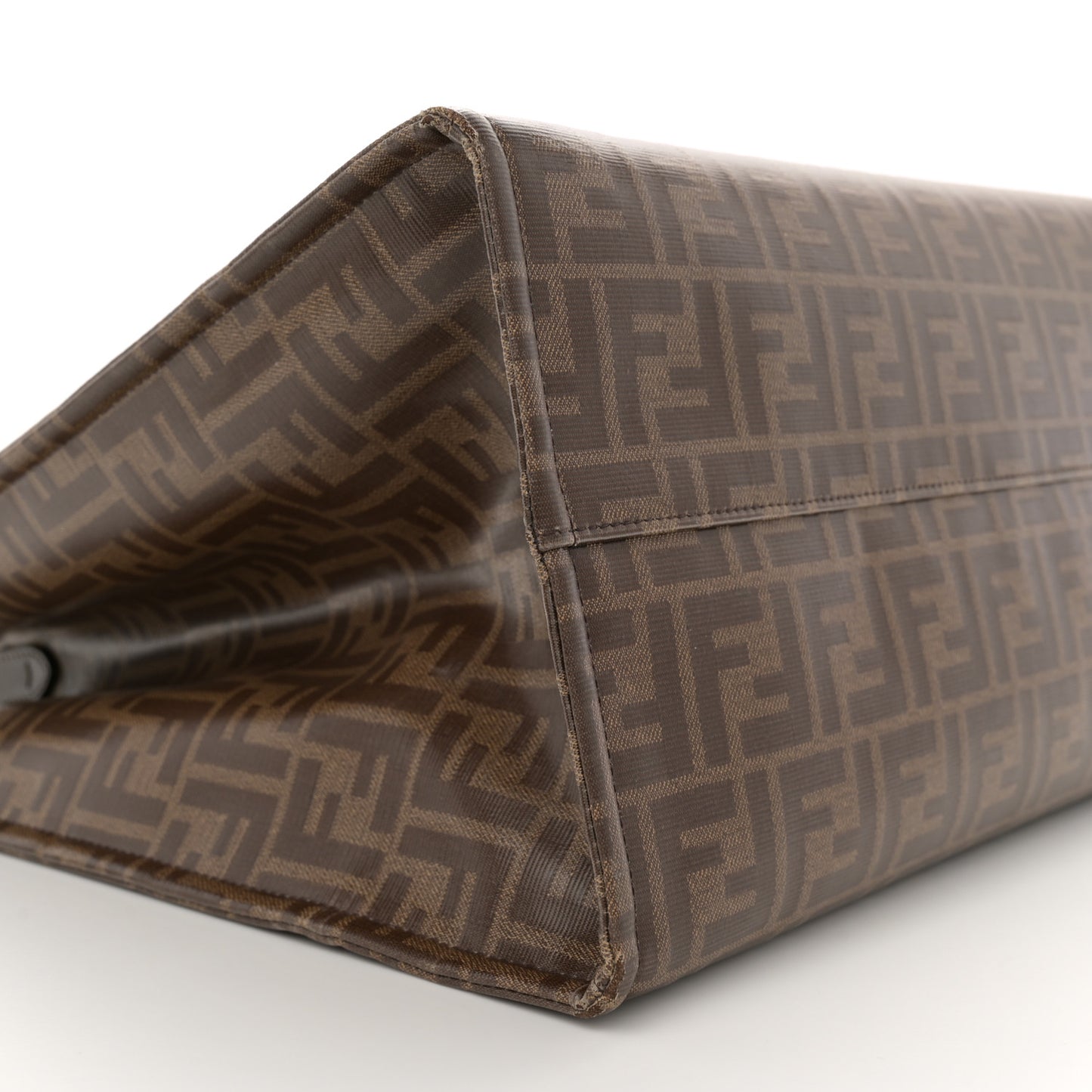 X FILA Glazed Fabric FF 1974 Mania Shopping Tote Bag Mogano Panna Blueberry