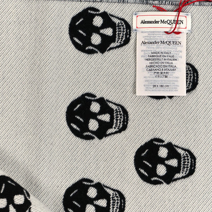 Alexander McQueen Wool Skull Stripes Logo Scarf Multicolor 3 of 4
