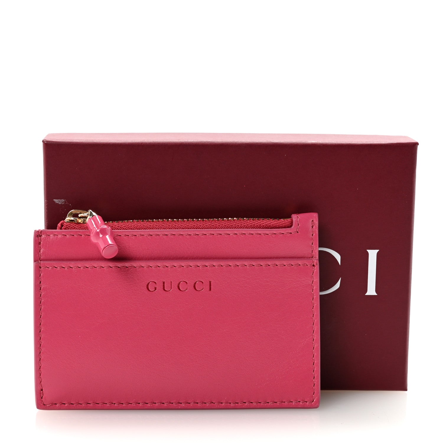 Gucci Calfskin Bamboo Coin Purse Pink 7 of 7