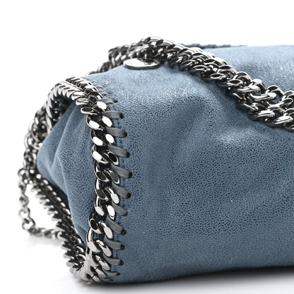 Stella McCartney Shaggy Deer Mini Falabella Fold Over Tote Light Blue 9 of 10