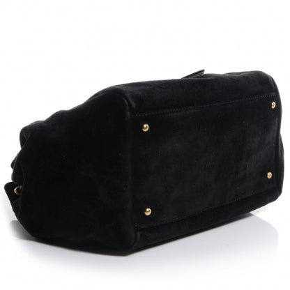 Chanel Suede Accordion Flap Black 4 of 8