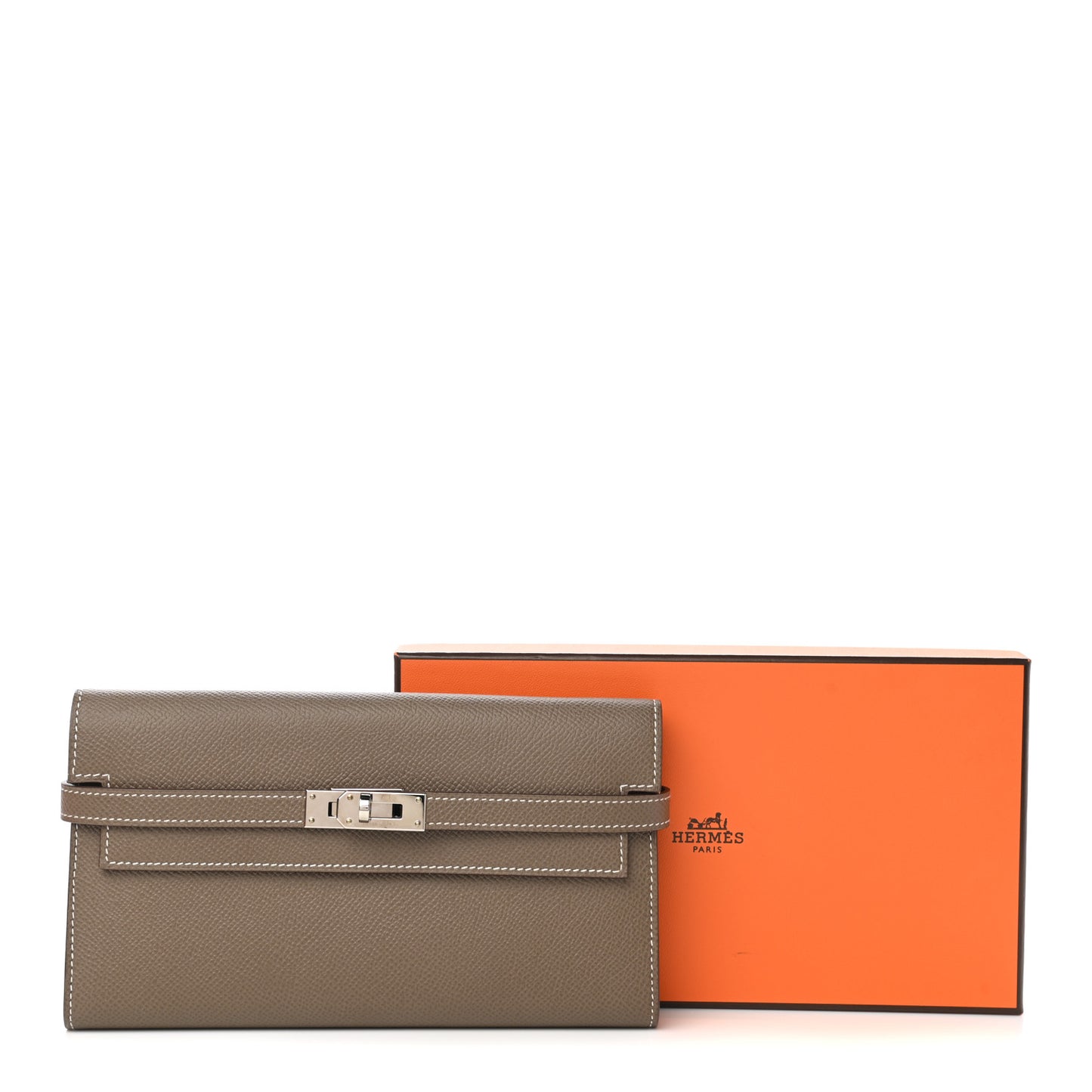 Epsom Kelly Longue Wallet Etoupe