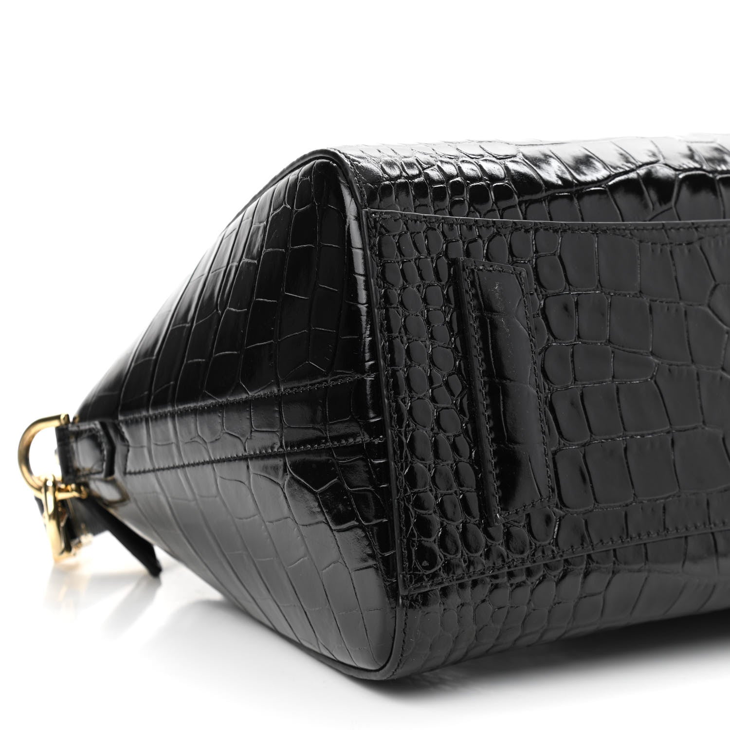 Givenchy Calfskin Crocodile Embossed Small Antigona Black 9 of 12