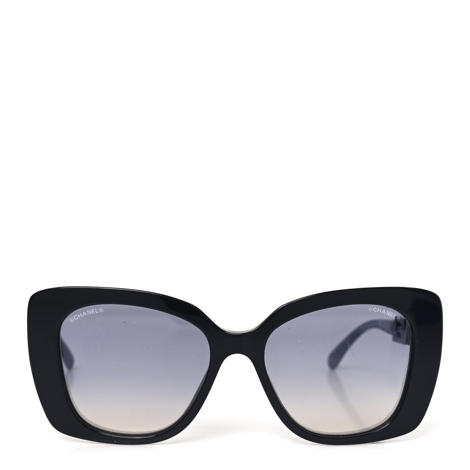 Chanel Acetate Strass Polarized Square Sunglasses 5422-B Black 2 of 7