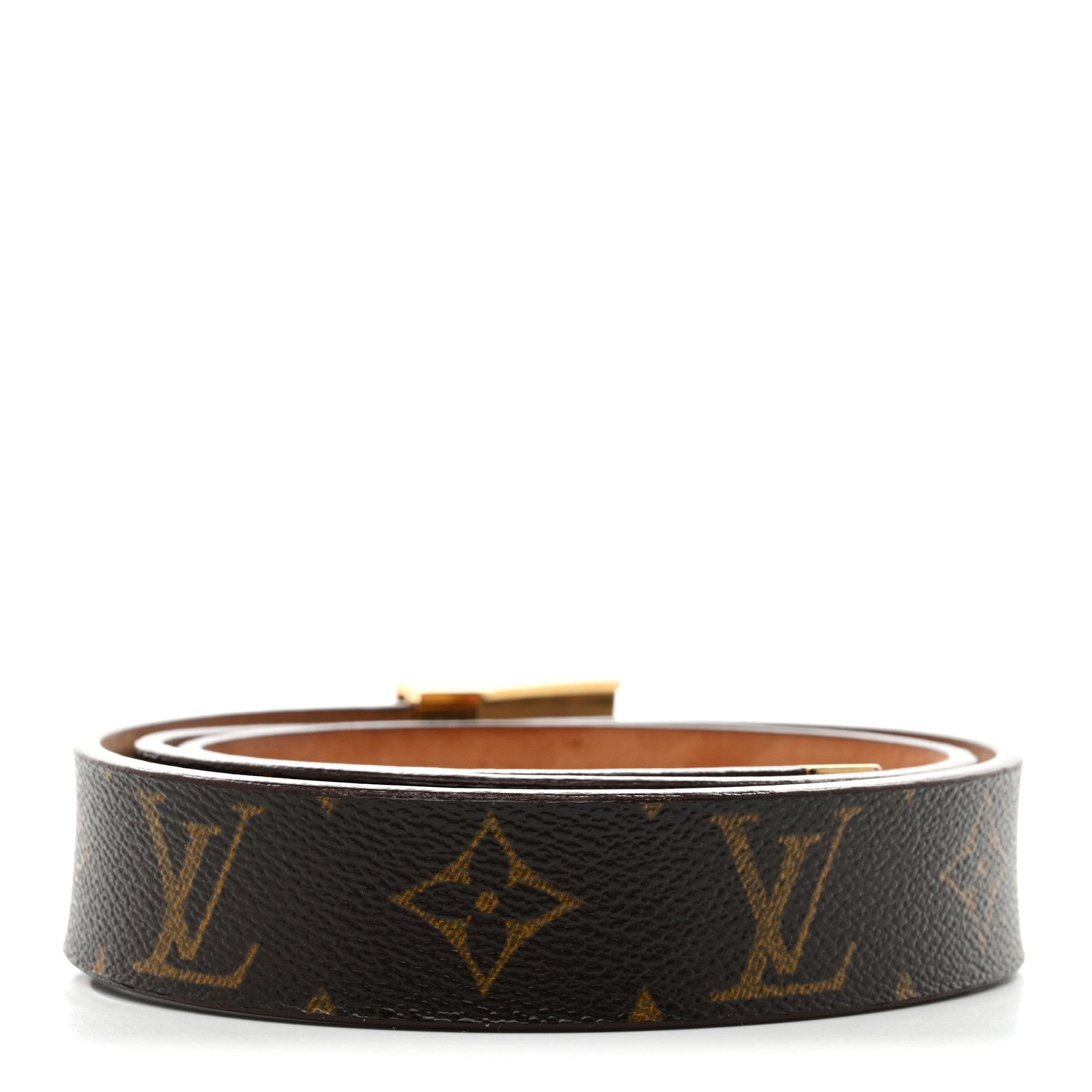 Louis Vuitton Monogram Ceinture Belt Gold Buckle 80 32 2 of 6