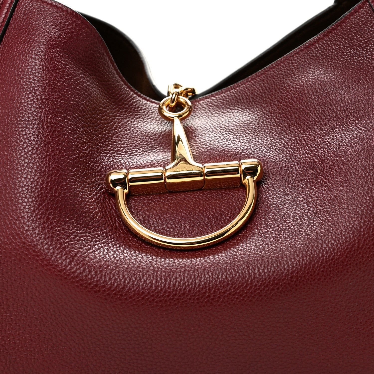 Gucci Grained Calfskin Softbit Maxi Shoulder Bag Rosso Ancora 8 of 10