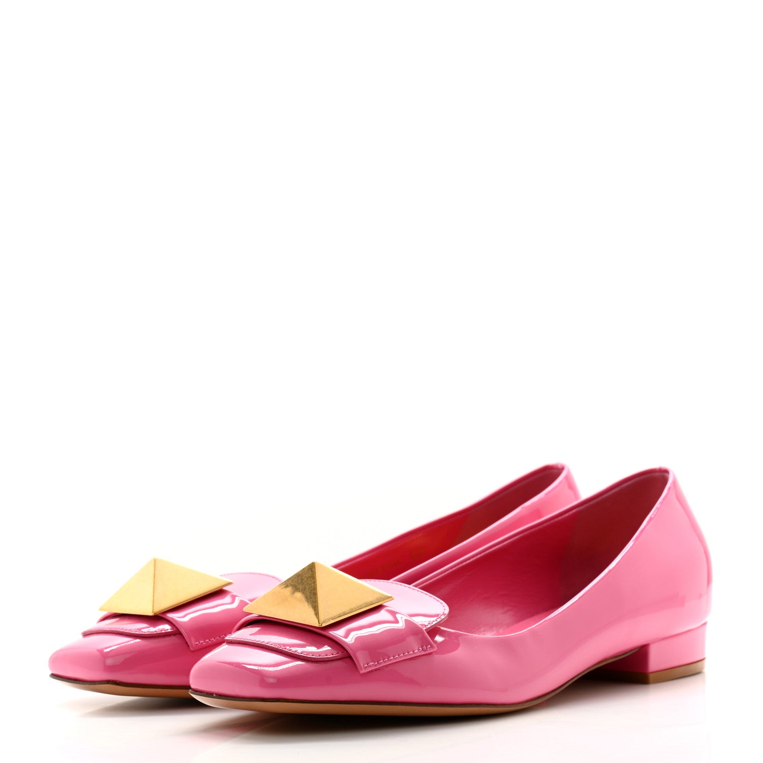 Valentino Garavani Patent One Stud Ballerina 20mm Flats 40 Feminine Pink 3 of 12