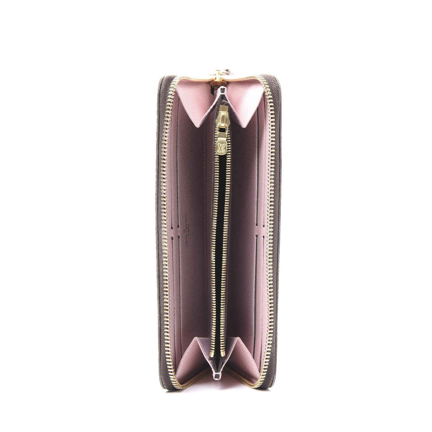Damier Ebene Clemence Wallet Rose Ballerine