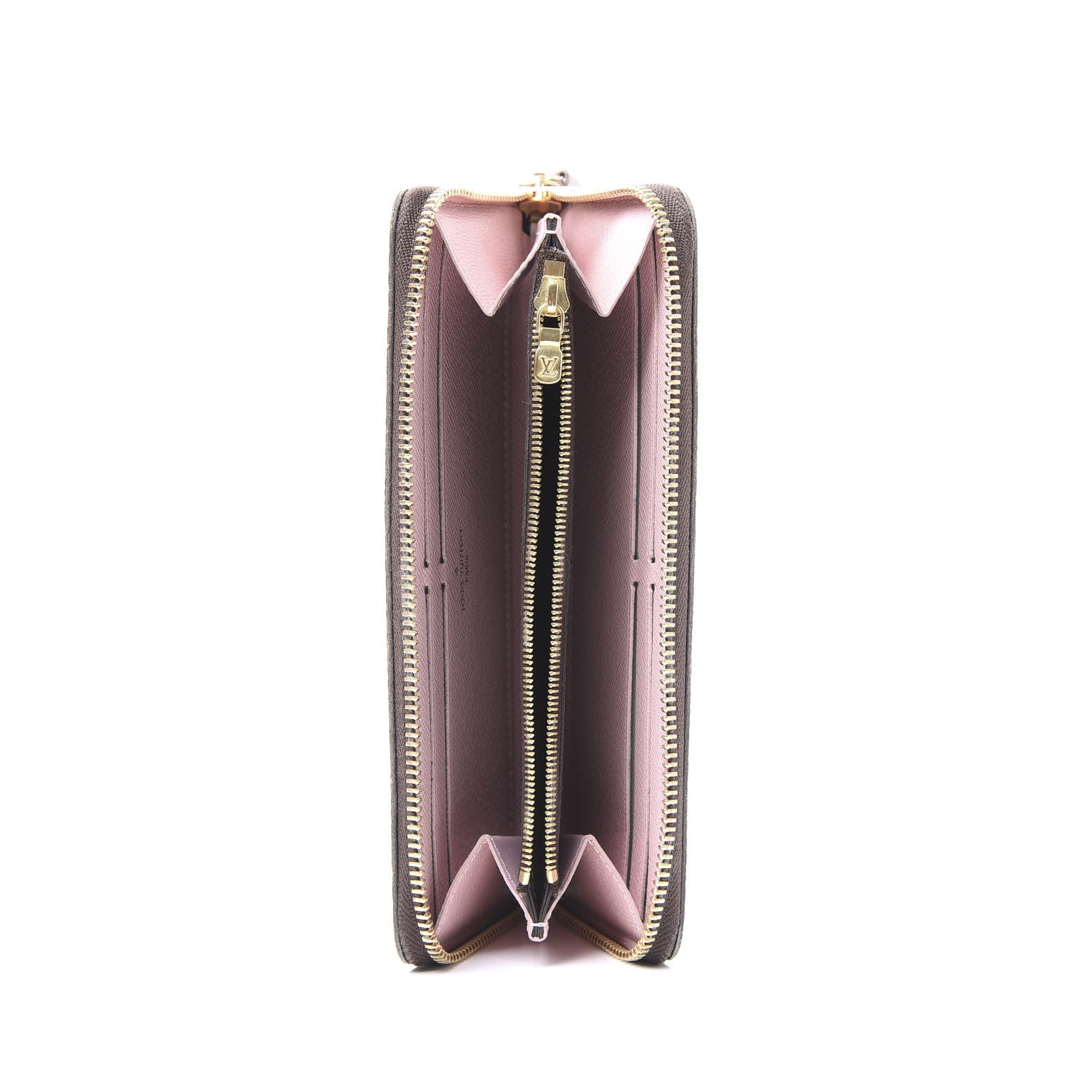 Louis Vuitton Damier Ebene Clemence Wallet Rose Ballerine 4 of 10